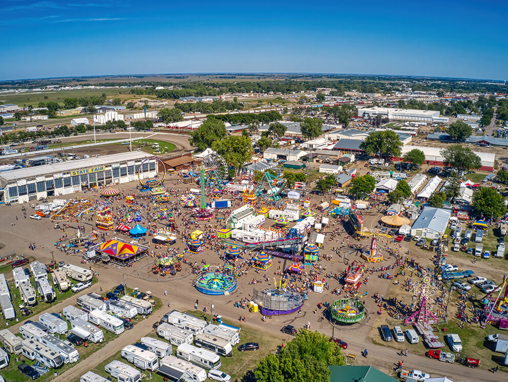 South Dakota State Fair aerial shot
