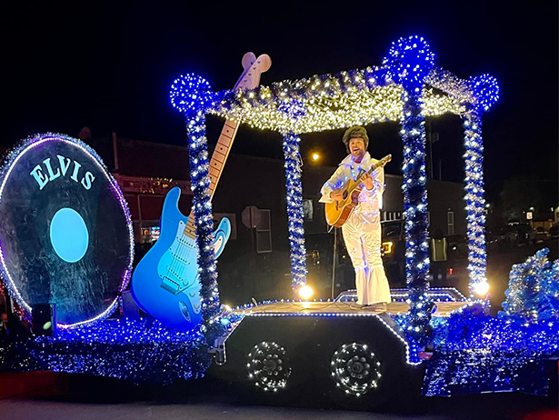 Elvis Christmas float