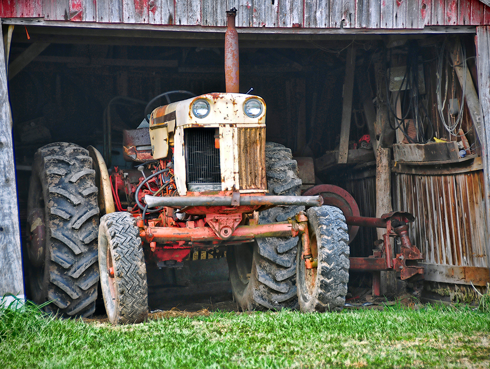 antique tractor