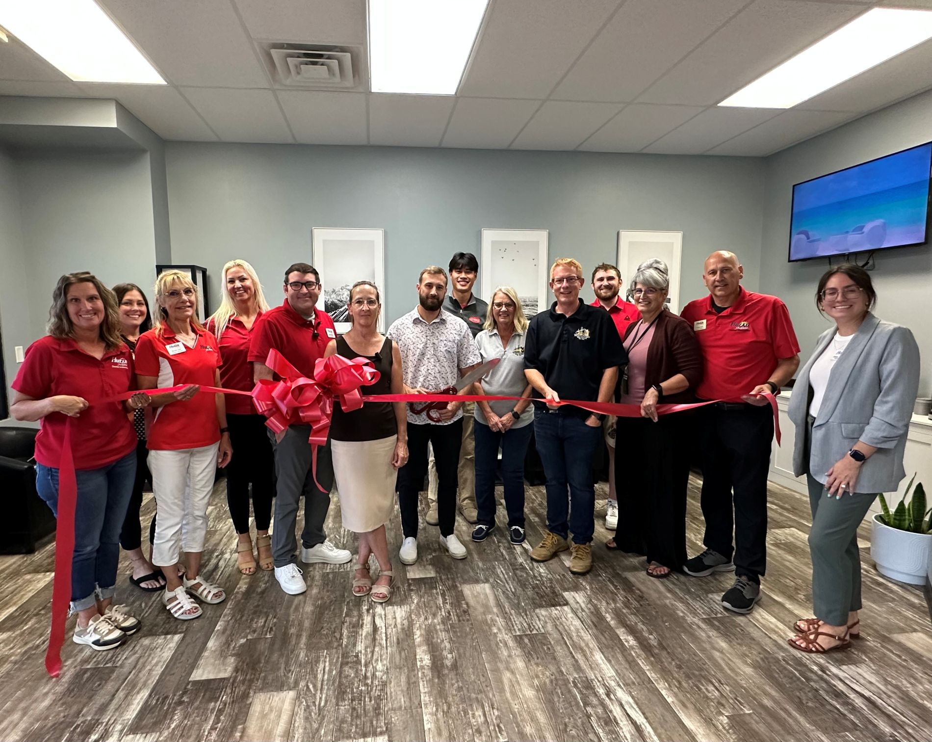 Photo of a ribbon-cutting